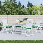 Perne de scaun, 4 buc., verde, 50x50x7 cm, textil oxford GartenMobel Dekor