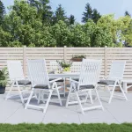 Perne de scaun, 6 buc., gri, 50x50x7 cm, textil oxford GartenMobel Dekor