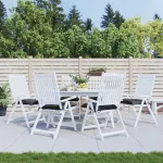 Perne de scaun, 6 buc., negru, 50x50x7 cm, textil oxford GartenMobel Dekor