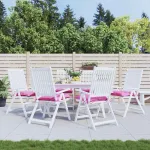 Perne de scaun, 6 buc., roz, 50x50x7 cm, textil oxford GartenMobel Dekor