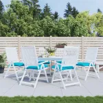 Perne de scaun, 6 buc., turcoaz, 50x50x7 cm, textil oxford GartenMobel Dekor