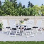 Perne scaun, 6 buc., negru carouri, 50x50x7 cm, textil oxford GartenMobel Dekor
