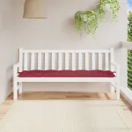 Pernă bancă de grădină, roșu vin, 180x50x7 cm, material oxford GartenMobel Dekor