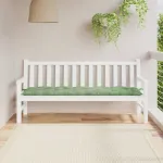 Pernă bancă de grădină model frunze, 180x50x7 cm, textil oxford GartenMobel Dekor