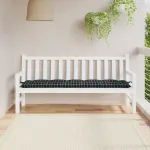 Pernă bancă de grădină negru carouri, 180x50x7cm, textil oxford GartenMobel Dekor