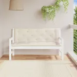 Perne bancă de grădină 2 buc., alb crem, țesătură oxford GartenMobel Dekor
