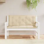 Perne bancă de grădină 2 buc., bej, 120x50x7cm, țesătură oxford GartenMobel Dekor