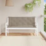 Perne bancă de grădină 2 buc., gri taupe, țesătură oxford GartenMobel Dekor