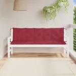 Perne bancă de grădină 2 buc., roșu vin, țesătură oxford GartenMobel Dekor