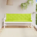 Perne bancă de grădină 2 buc., verde aprins, țesătură oxford GartenMobel Dekor