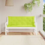 Perne bancă de grădină 2 buc., verde aprins, țesătură oxford GartenMobel Dekor