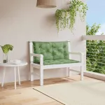 Perne bancă de grădină 2 buc. model frunze 100x50x7 cm textil GartenMobel Dekor