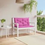 Perne bancă de grădină 2 buc. roz 100x50x7 cm textil GartenMobel Dekor