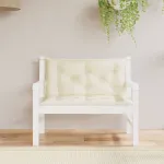 Perne bancă de grădină 2buc., crem, 100x50x7cm, textil oxford GartenMobel Dekor