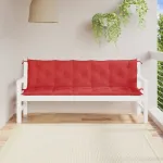 Perne bancă de grădină 2buc., roșu, 180x50x7cm, țesătură oxford GartenMobel Dekor