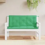 Perne bancă de grădină 2buc., verde,120x50x7cm, țesătură oxford GartenMobel Dekor