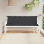 Perne bancă de grădină 2buc.,negru, 180x50x7cm, țesătură oxford GartenMobel Dekor