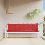 Perne bancă de grădină 2buc., roșu, 200x50x7cm, țesătură oxford GartenMobel Dekor