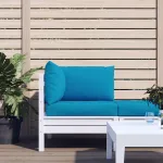 Perne canapea din paleți, 3 buc., albastru deschis, textil GartenMobel Dekor
