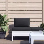 Perne de canapea din paleți, 2 buc., negru, material textil GartenMobel Dekor