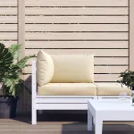 Perne de canapea din paleți, 3 buc., bej, material textil GartenMobel Dekor