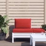 Perne pentru canapea din paleți, 2 buc., roșu, textil GartenMobel Dekor