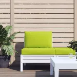 Perne pentru canapea din paleți, 2 buc., verde aprins, textil GartenMobel Dekor