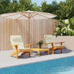 Perne pentru scaun Adirondack, 2 buc, crem, textil oxford GartenMobel Dekor