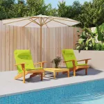 Perne pentru scaune 2 pcs Verde strălucitor. 58 x 77 x 4,5 cm GartenMobel Dekor