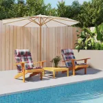 Perne pentru scaune 2 pcs Verificare Roșie 58 x 77 x 4,5 cm GartenMobel Dekor