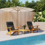 Perne scaun Adirondack, 2 buc, negru, careuri, textil oxford GartenMobel Dekor