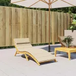 Pernă de șezlong, bej, 180x60x4 cm, textil Oxford GartenMobel Dekor