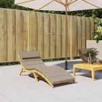 Pernă de șezlong, gri taupe, 180x60x4 cm, textil Oxford GartenMobel Dekor