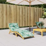 Pernă de șezlong, model frunze, 180x60x4 cm, textil Oxford GartenMobel Dekor