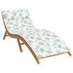 Perna de șezlong pentru soare Alb și verde 178 x 60 x 4 cm GartenMobel Dekor