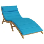 Perna de șezlong pentru soare Albastru deschis 178 x 60 x 4 cm GartenMobel Dekor