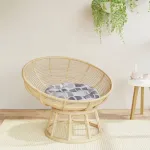 Pernă rotundă, gri, Ø 60x11 cm, țesătură Oxford, model carouri GartenMobel Dekor