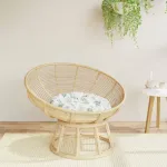 Pernă rotundă, model frunze, Ø 60 x 11 cm, țesătură Oxford GartenMobel Dekor
