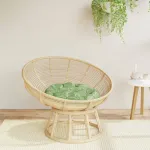 Pernă rotundă, model frunze, Ø 60 x 11 cm, țesătură Oxford GartenMobel Dekor