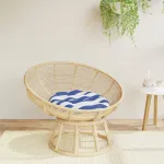Pernă rotundă dungi albastre/albe, Ø60 x11 cm, textil Oxford GartenMobel Dekor