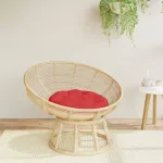 Pernă rotundă roșu, Ø 60 x11 cm, țesătură Oxford GartenMobel Dekor