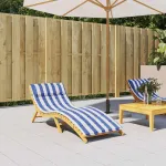 Pernă șezlong dungi albastre/albe, 180x60x4 cm, țesătură Oxford GartenMobel Dekor