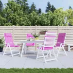 Perne de scaun cu spătar înalt, 4 buc, roz, țesătură Oxford GartenMobel Dekor