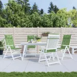 Perne de scaun spătar înalt, 4 buc, model frunze, textil Oxford GartenMobel Dekor
