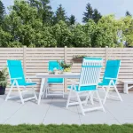 Perne scaun cu spătar înalt, 4 buc, turcoaz, țesătură Oxford GartenMobel Dekor