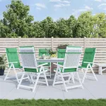 Perne scaun cu spătar înalt, 6 buc, verde, țesătură Oxford GartenMobel Dekor