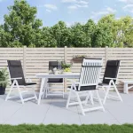 Perne scaun cu spătar înalt 4 buc, antracit, țesătură Oxford GartenMobel Dekor