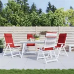 Perne scaun cu spătar înalt 4 buc, roșu, țesătură Oxford GartenMobel Dekor