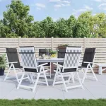 Perne scaun cu spătar înalt 6 buc, antracit, țesătură Oxford GartenMobel Dekor