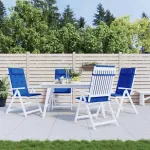 Perne scaun spătar înalt 6 buc albastru regal, țesătură Oxford GartenMobel Dekor